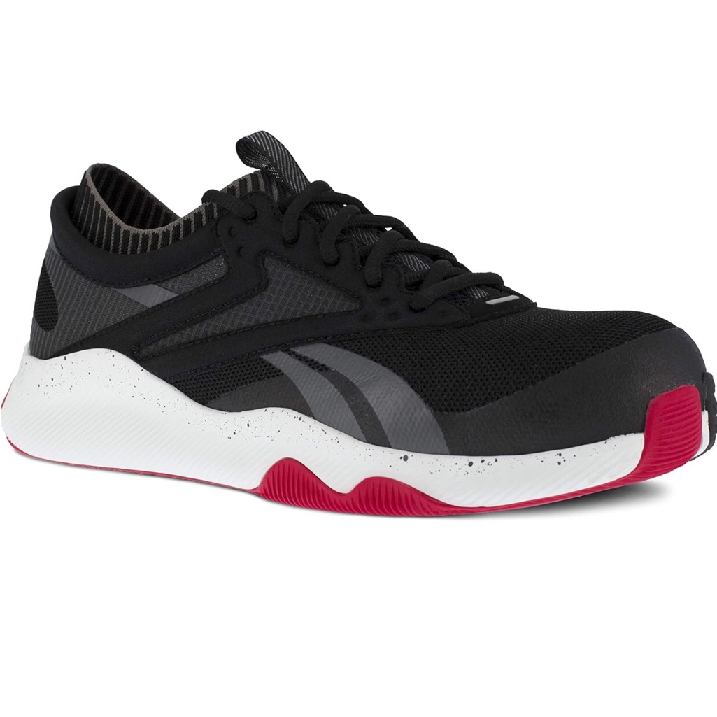 Reebok Hiit Tr Work Athletic Work Shoe, Black/Red, Us 15